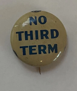 Pinback político vintage Wendell Willkie anti FDR sin tercer término Tío Sam - Imagen 1 de 5