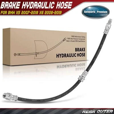 Rear Outer Brake Hydraulic Hose for BMW X5 2007-2018 X6 2008-2019 Turbocharged - Image 1 of 4