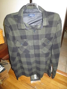 Mens Croft & Barrow Green Plaid Fleece Button Shirt/Jacket M Very Good Condition - Picture 1 of 3