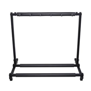 Supporto Porta Chitarra Multipla 5 Posti Imbottito per Supporto Basso Elettrico Acustico Multiplo - Foto 1 di 17