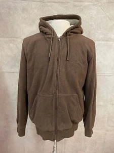 Mossimo Supply Co. Men's Brown Full Zip Hoodie Sherpa Lined Size L - Picture 1 of 7