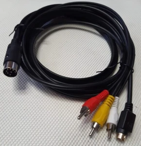 Commodore C64 C128 High Quality S-VIDEO & Composite Video Cable TV 75Ohm (NEW) - Imagen 1 de 8