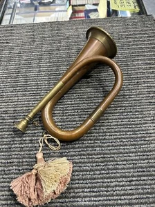 Bugle Fox Horn copper and brass w/Tassle - Picture 1 of 20
