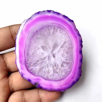 Toppest Purple Agate Slice Druzy Geode Cabochon Natural Gemstone 235 Cts SD-308 - Image 1 of 4