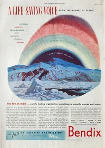 1944 Bendix Creative Engineering Vintage Ad A life saving voice haunts of death - Picture 1 of 1