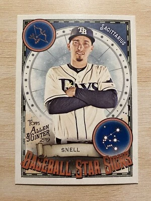 2019 Topps Allen and Ginter Baseball Star Signs Insert #BSS-27 Blake Snell - Image 1 of 2