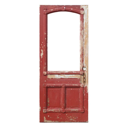 Salvaged 31” Eastlake Door with Arched Window, NED2225 Cover