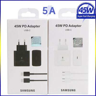 Per Samsung 45W Super Veloce Caricabatterie Adattatori Cavi Galaxy S23 S22 Ultra - Immagine 1 di 4