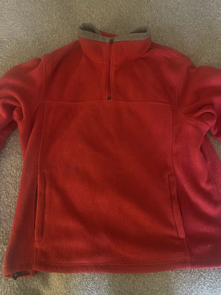 Suéter Tek Gear Hombres 1/2 Cremallera Verde Seco Tek Manga Larga Cuello Alto Logo Talla XL Foto 1 de 4