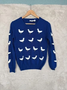 Vintage Cyn Les Shirlee Sweater Womens Small Seagulls Novelty Pullover 90s Cute - Picture 1 of 9