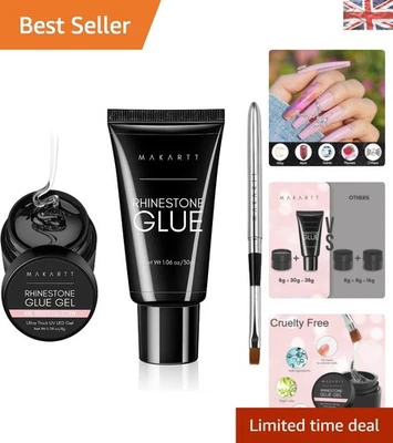 3Pcs Rhinestone Glue Gel Kit: 30g Tube & 8g Pot - Perfect for Nail Art Lovers - Image 1 of 4