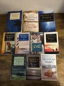 Nicholas Sparks lot of 10 different paperback books, Every Breath, The Last Song - Picture 1 of 2
