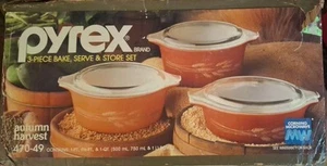 Vintage Pyrex Autumn Harvest Wheat Serve - Picture 1 of 5