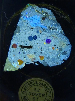 Antique microscope slide by F & G. Geology. Quartz Porphyry. Rochegson, France. - Image 1 of 4