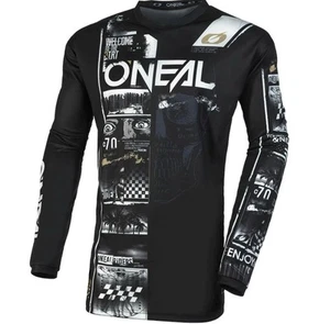 O'Neal Element Jersey Off-Road ATV Motocross Attack V23 Black/White Adult Small - Foto 1 di 2