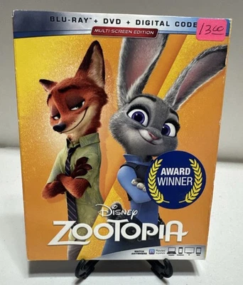 Disney Zootopia (Blu-ray, DVD 2019 Slipcover) Comedy Animated Animals Nick Wilde - Image 1 of 4