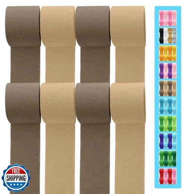 8 Rolls Crepe Paper Streamers 656ft, Pack of 2 Colors Brown Party Steamers Se - Image 1 of 4