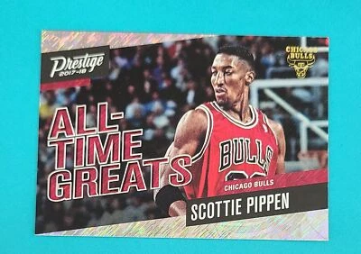 2017-18 Panini Prestige All-Time Greats Rain #7 Scottie Pippen Bulls Card W9 - Image 1 of 2