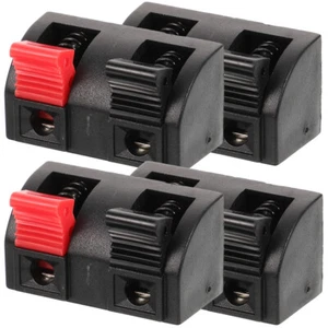 4 Stück Audio Klemmenblock Lautsprecher Kabel Stecker Stereo Stecker - Bild 1 von 12