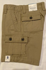 Arizona Jean Co Boys Cargo Shorts size 5 NWT - Picture 1 of 5