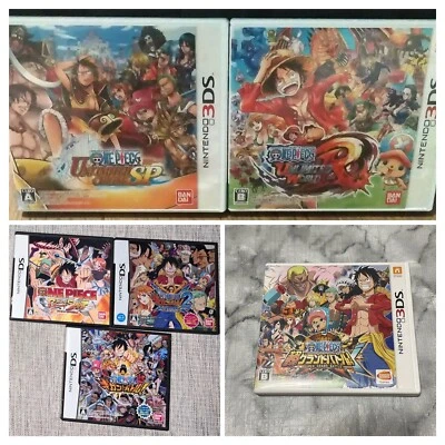 ONE PIECE DS 3DS 6 set Japan Nintendo GIGANT BATTLE CEAR SPIRIT UNLIMITED WORLD - Image 1 of 4