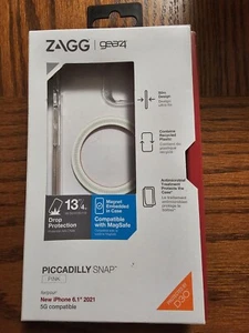 ZAGG Gear4 Piccadilly Snap MagSafe Hülle NUR für iPhone 13 6,1" - Klar/Pink - Bild 1 von 2