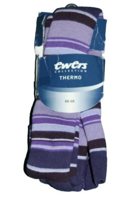 STRUMPFHOSE  LILA FLIEDER GERINGELT WEICH HOSE THERMOSTRUMPFHOSE EWERS 80 - 86 - Bild 1 von 2