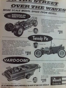 1963 BIG DADDY ROTH "TWEEDY PIE" REVELL PRINTED  Ad LAMINATED FREE SHIPPINGN - Picture 1 of 2
