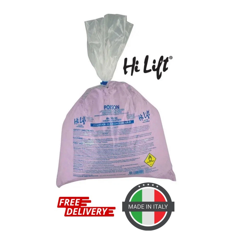 Hi Lift Powder Violet Purple Low Ammonia Bleach 500g Hair Colour Dye Tint Bag