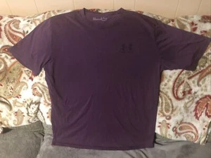 Camiseta Under Armour Heat Gear para hombre XL manga corta suelta cuello redondo borgoña - Imagen 1 de 5