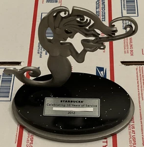 Starbucks Partner 10 Years Of Service Award Trophy Paperweight - Picture 1 of 2