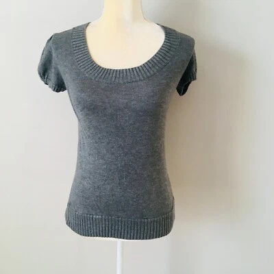 Suéter Top Active Basic Para Mujer Gris Cuello Redondo Manga Corta Mediano M** Foto 1 de 4