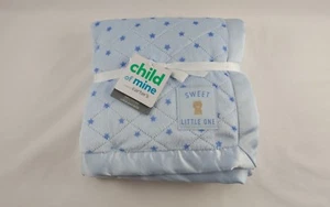 Child of Mine Sweet Little One Blue Baby Blanket Bear Stars Carters New 30x40" - Picture 1 of 2
