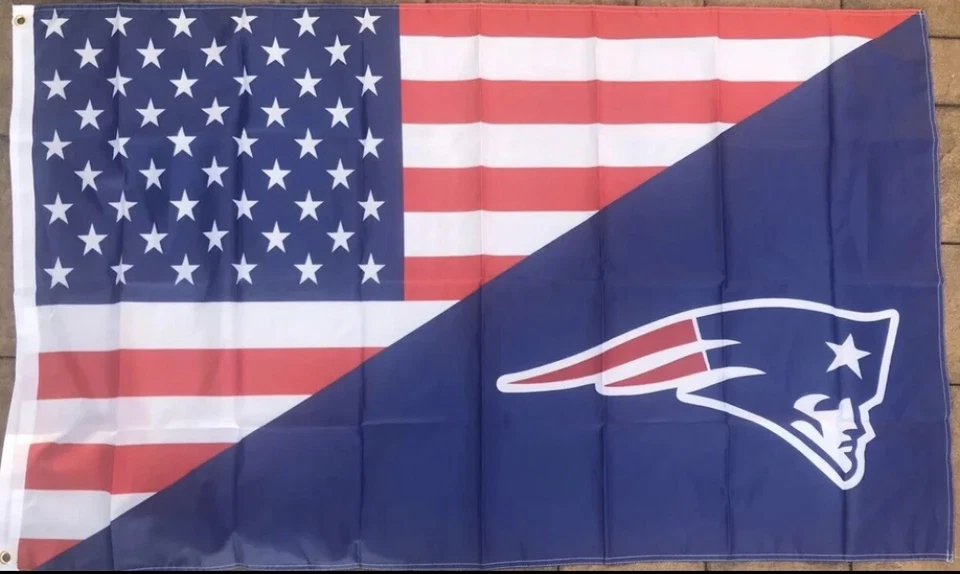 New England Patriots 3'x5' Pies Bandera Hombre Cueva Fútbol Estrellas Americanas Foto 1 de 1