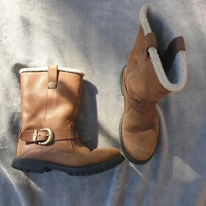 Timberland Nellie Mujer Botas Marrón Impermeable Cuero Tabaco Pull On Talla 8 M - Imagen 1 de 18