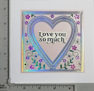 Biglietto di auguri fatto a mano, SAN VALENTINO / AMORE - QUADRATO - Foto 1 di 42