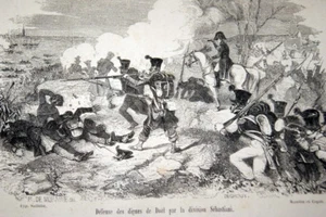 DEFENSE DIGUE DE DOEL DIVISION SEBASTIANI GUERRE GRAVURE 1850 MI56 - Foto 1 di 1