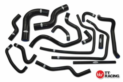 for Subaru Impreza GC8 EJ20 STi WRX GT 97-20 Silicone Radiator Hose Kit Black + - Image 1 of 4