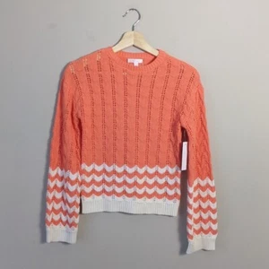 Korallenrosa Strickpullover - Gr. XXS 100% Baumwollstrick, Überfluss Neu mit Etikett - Bild 1 von 4