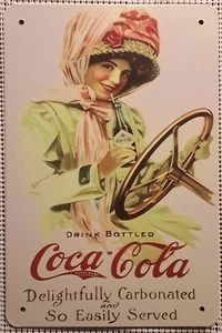 Drink Bottled Coca-Cola metal hanging wall sign - Picture 1 of 2