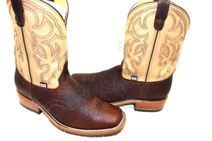 Double H Boot Men's 12 2E Domestic Wide Square SOFT Toe ICE Roper Boot-DH4305 - Picture 1 of 11