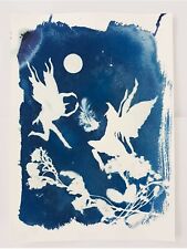 Cyanotype 'Ethereal' Fairy Artwork Blueprint Irish Original Limited x1 Signed