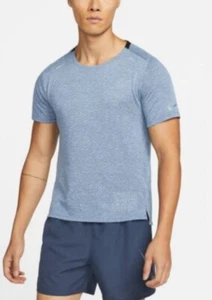 Nike Men's Run T-shirt Division Short Sleeve Top Medium Blue/Gray DD6143 437 NWT - Picture 1 of 8