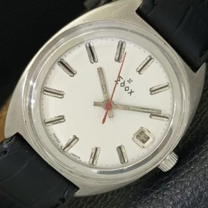 EDOX AUTOMATIC SWISS MENS DATE WHITE COLOR DIAL WATCH a432199-a - Picture 1 of 10