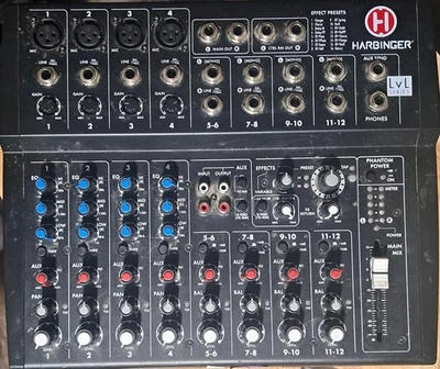 Harbinger L1202FX 12-Channel Mixer with Effects - Black - Image 1 of 3