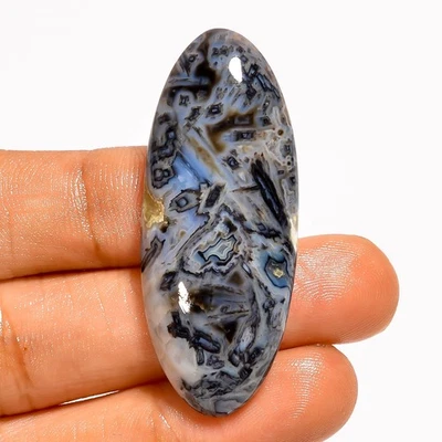 Piedra preciosa suelta cabujón forma ovalada ágata palo 100 % natural 41 quilates 45x18x6 mm Foto 1 de 2