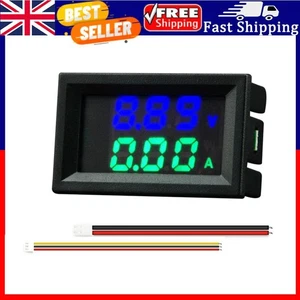 Medidor de corriente de voltaje digital LED doble medidor de voltaje DC0-100V (azul verde 10A) - Imagen 1 de 5