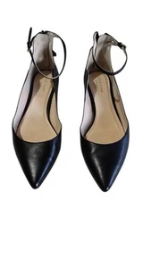 Cole Haan Mary Jane Flats/Ankle Strap Buckle/Black leather Womens Sz 9B - Picture 1 of 15