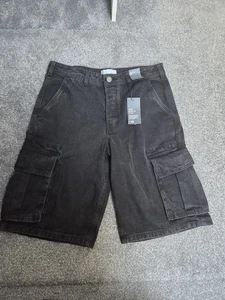 Primark Baggy Fit Denim Cargo Shorts W32 - Picture 1 of 5
