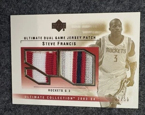 2003-04 Upper Deck Ultimate Collection Steve Francis Patch Dual /50 Rockets - Picture 1 of 2